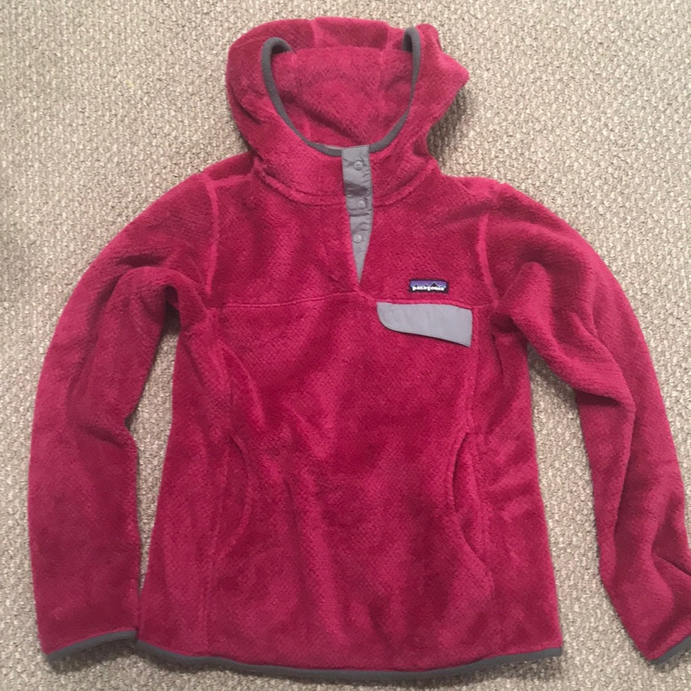 Patagonia Women’s Hooded Jacket Fleece Small Pink